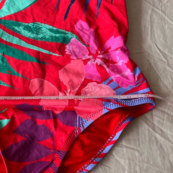 NWOT Jessica Simpson Tropical Print Ruffle Strap One-Piece Swimsuit S - Picture 13 of 15